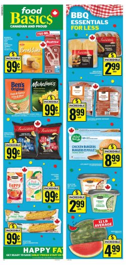 BBQ and Canadian Products in weekly basic food