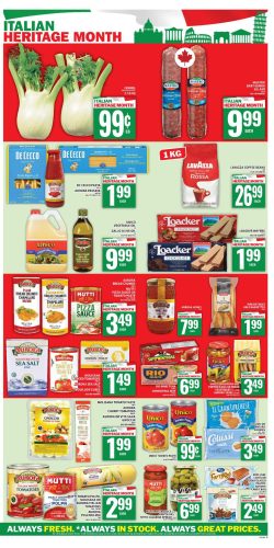 Italian Heritage Month Deals in Food Basics Flyer
