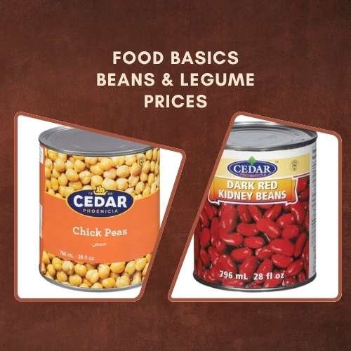 Beans & Legume prices list at Food Basics Canada